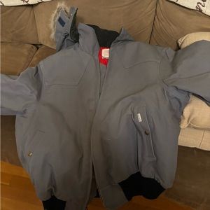Carhartt JQ168 Size XL With Matching Hood New With Tags. Steel Blue Made in USA